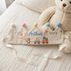 Hand-Embroidered Vintage Toy Train Birthday Crown: Personalized Keepsake (1-3 Years)