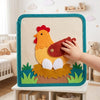 Personalized Felt Quiet Book, Montessori Farm Animals, Travel Toy for Toddlers