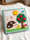 Personalized Fox Felt Quiet Book, Animal Montessori Sensory Toy for Toddlers (10 Pages)