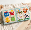 Personalized Fox Felt Quiet Book, Animal Montessori Sensory Toy for Toddlers (10 Pages)