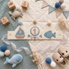 Personalized Felt Birthday Crown, Dolphin Whale Design, Changeable Numbers (1-9)