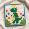 Personalized Dinosaur Felt Quiet Book, Montessori Sensory Activity Toy for Toddlers