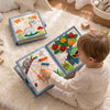 Personalized Dinosaur Felt Quiet Book, Montessori Sensory Activity Toy for Toddlers