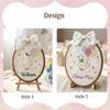 Dreamy Goose Name Hoop, Nursery Decor, Embroidered Baby Name Sign, Oval Pastel Balloon Hoop