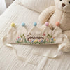 Enchanted Garden Birthday Crown: Butterfly & Bee Embroidered Linen Hat, Woodland Fairy First Birthday Prop