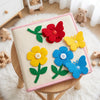 Personalized Butterflies Flowers Felt Quiet Book, Montessori Sensory Toy (7 or 11 Pages)