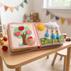 Personalized Butterflies Flowers Felt Quiet Book, Montessori Sensory Toy (7 or 11 Pages)