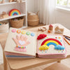 Personalized Butterflies Flowers Felt Quiet Book, Montessori Sensory Toy (7 or 11 Pages)