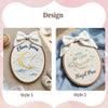 Personalized Celestial Goose Name Hoop: Custom Embroidered Baby Name Sign, Moon and Stars Nursery Wall Decor