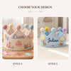 Hot Air Balloon and Cake Smash Party Hat: Birthday Celebration Accessory, Custom Name Crown