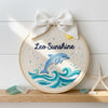 Dreamy Under the Sea Custom Name Hoop: Marine Life Nursery Wall Decor, Personalized Heirloom Gift