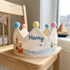 Custom Embroidered Under the Sea Birthday Crown: Dolphin Whale Octopus Beach Hat, First Birthday Keepsake