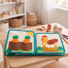 Personalized Felt Quiet Book, Montessori Farm Animals, Travel Toy for Toddlers