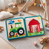 Personalized Felt Quiet Book, Montessori Farm Animals, Travel Toy for Toddlers