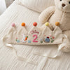 Custom Name Storybook Rabbit Birthday Crown, Hand Embroidered Woodland Linen Hat, Snail & Bunny Crown