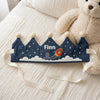 Custom Embroidered Galaxy Birthday Crown: Astronaut Dog & Rocket Party Hat, First Birthday Keepsake