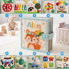 Personalized Fox Felt Quiet Book, Animal Montessori Sensory Toy for Toddlers (10 Pages)