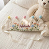 Enchanted Garden Birthday Crown: Butterfly & Bee Embroidered Linen Hat, Woodland Fairy First Birthday Prop