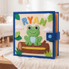 Personalized Frog Felt Quiet Book, Montessori Busy Book for Toddlers, Handmade Sensory Activity Book, Travel Toy, Gift for Kids