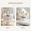Personalized Sweet Treats Birthday Crown: Custom Linen Keepsake with Cupcake & Candies