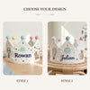 Custom Embroidered Dreamy Birthday Crown: Fairytale Baby Hat, First Birthday Keepsake, Toddler Linen Party Crown