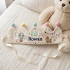 Custom Embroidered Dreamy Birthday Crown: Fairytale Baby Hat, First Birthday Keepsake, Toddler Linen Party Crown