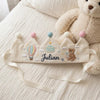 Custom Embroidered Dreamy Birthday Crown: Fairytale Baby Hat, First Birthday Keepsake, Toddler Linen Party Crown
