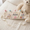 Personalized Carnival Party Birthday Crown: Carousel & Balloons Festive Linen Hat, Funfair Baby Keepsake