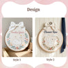 Custom Crowned Swan Embroidery Hoop Art: Princess Nursery Decor, Floral Wreath Keepsake
