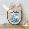 Dreamy Under the Sea Custom Name Hoop: Marine Life Nursery Wall Decor, Personalized Heirloom Gift