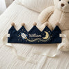 Personalized Outer Space Birthday Crown: Custom Linen Keepsake with Astronaut & Rocket