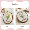 Hand-Embroidered Spring Flower Baby Name Sign: Newborn Baby Shower Gift
