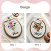 Hand-Embroidered Wildflower Baby Name Sign: Vintage Oval Nursery Wall Art, Vintage Floral Keepsake