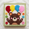Personalized Bear Felt Quiet Book, Montessori Busy Book for Toddlers (Custom Name), Handmade Sensory Travel Tor, Plane Activity Book