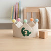 Dino Friends Monthly Milestone Crown: Little Explorer Dino Birthday Crown, Party Hat for Baby