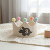 Dino Friends Monthly Milestone Crown: Little Explorer Dino Birthday Crown, Party Hat for Baby