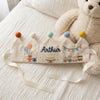Personalized Carnival Party Birthday Crown: Carousel & Balloons Festive Linen Hat, Funfair Baby Keepsake