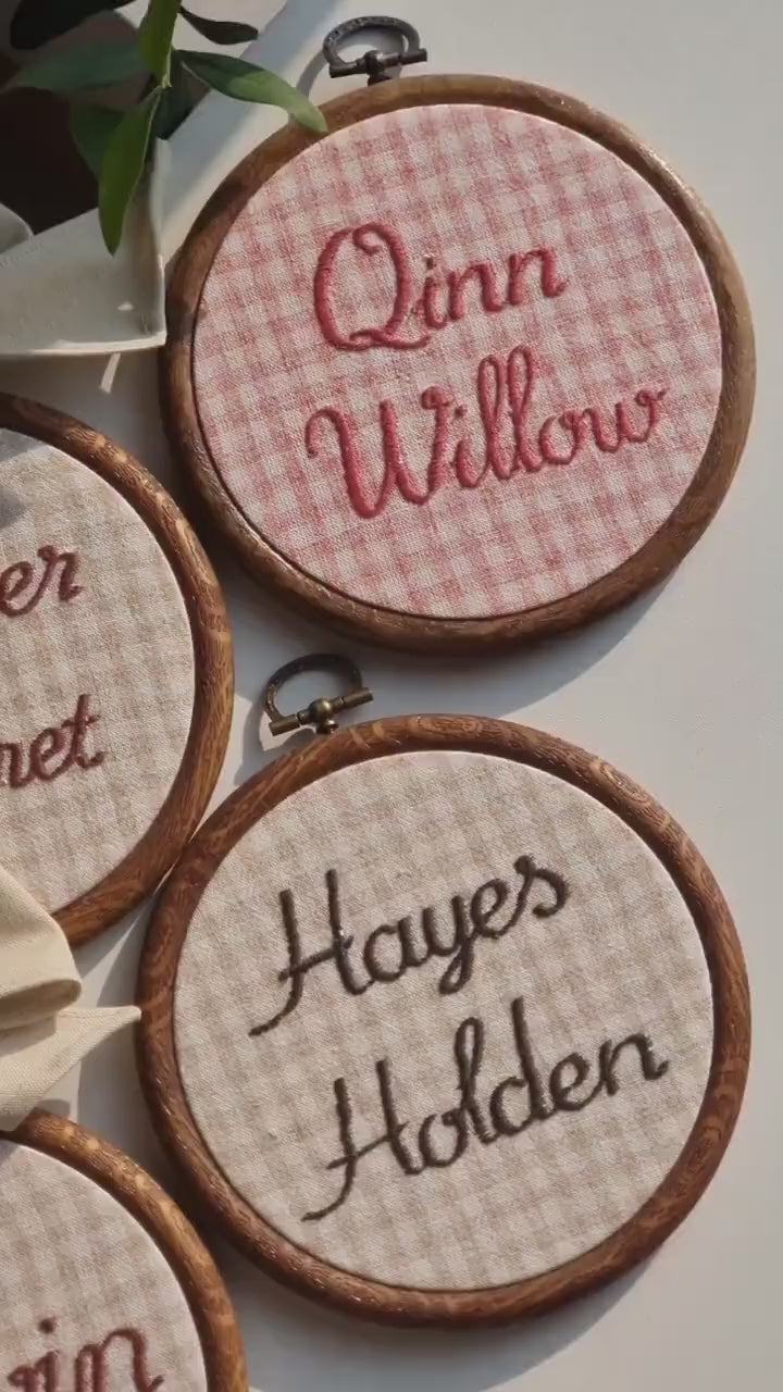 Translation missing: en.Custom Embroidered Baby Name Hoop: Personalized Nursery Decor