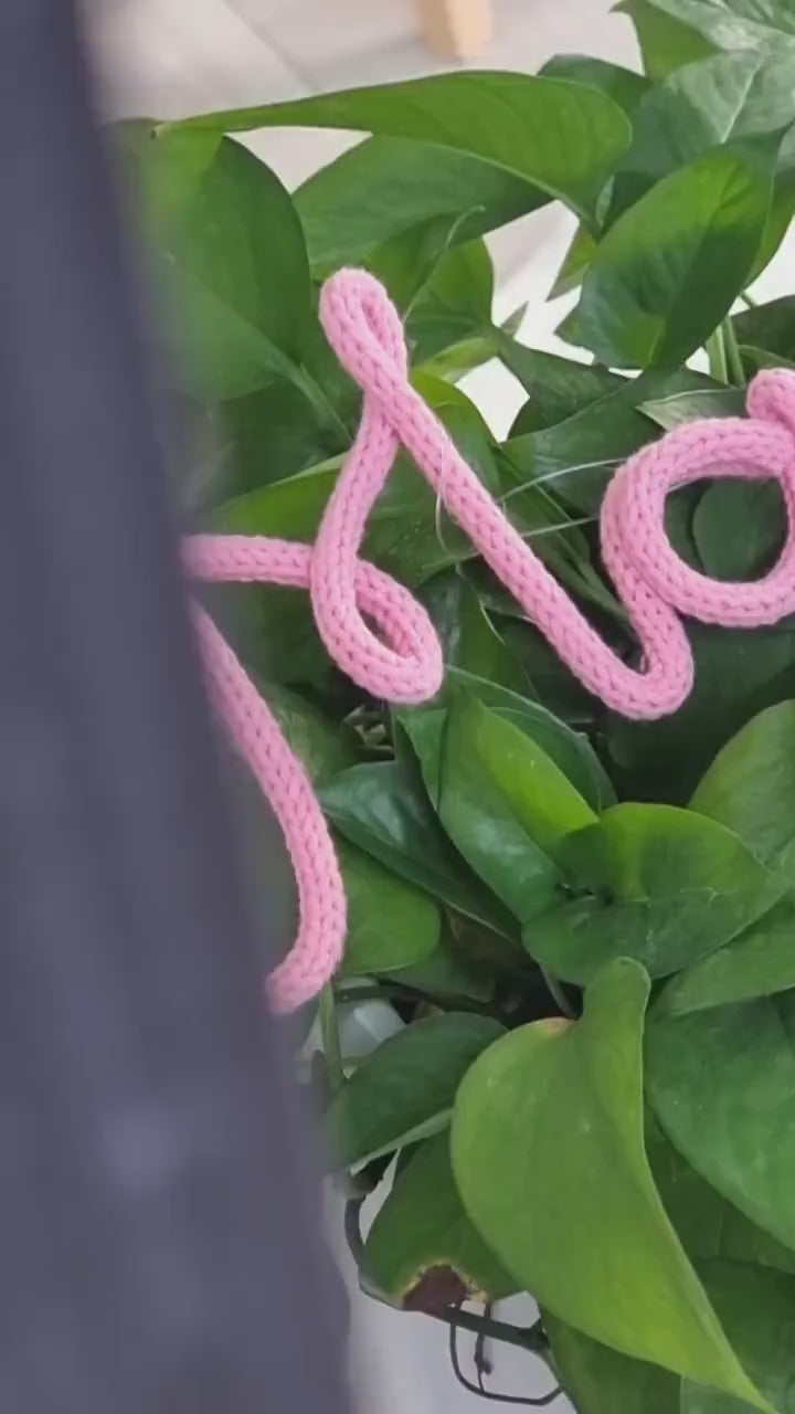 Translation missing: en.Custom Knitted Wire Letter for Christmas Tree: Soft Cotton Initial Ornament